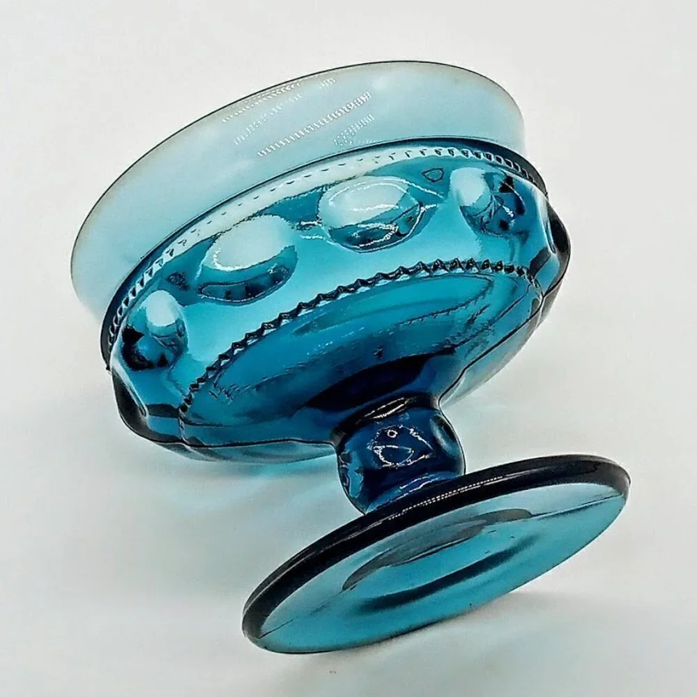 Colony Crown Blue Glass Sherbet Bowls (6)